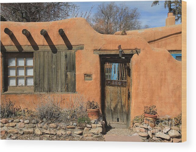 Door Wood Print featuring the photograph Santa Fe Impression II by Teresa Zieba
