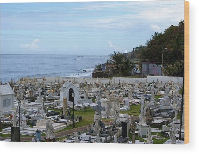 San Juan Wood Print featuring the photograph Santa Maria Magdalena De Pazzis Cemetery, Old San Juan by Lois Lepisto