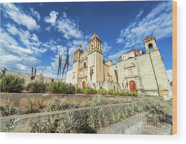 Oaxaca Wood Print featuring the photograph Santo Domingo Church Wide Angle by Jess Kraft