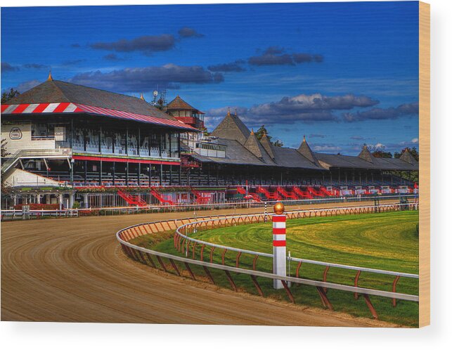 Saratoga Wood Print featuring the photograph Saratoga Race Track by Don Nieman