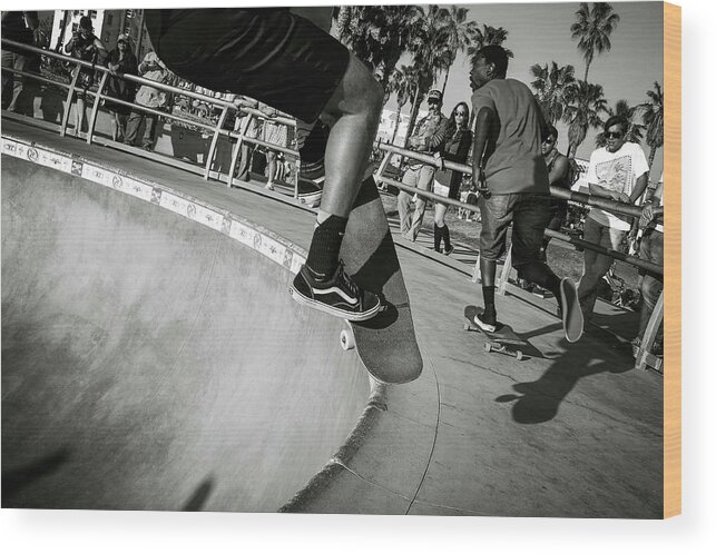 Skateboard Wood Print featuring the photograph Saturday in the Park by Jeffrey Ommen