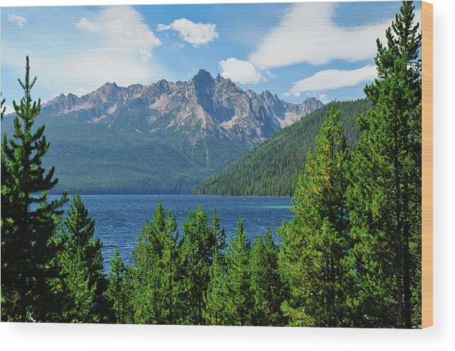 Sawtooth Mountains Wood Print featuring the photograph Sawtooth Serenity by Greg Norrell