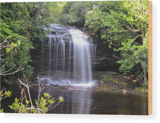 Schoolhouse Falls Wood Print featuring the photograph School House Falls by Chuck Brown