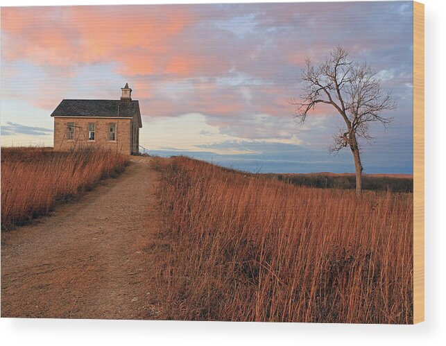 Ks Wood Print featuring the photograph School House Road by Christopher McKenzie