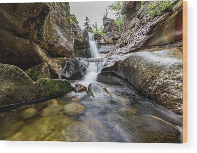 Maine Wood Print featuring the photograph Screw Auger Falls II by Colin Chase
