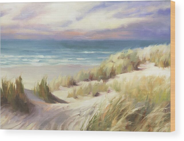 Ocean Wood Print featuring the painting Sea Breeze by Steve Henderson