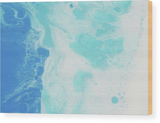 Sea Foam Wood Print featuring the painting Sea Foam by Nikki Marie Smith