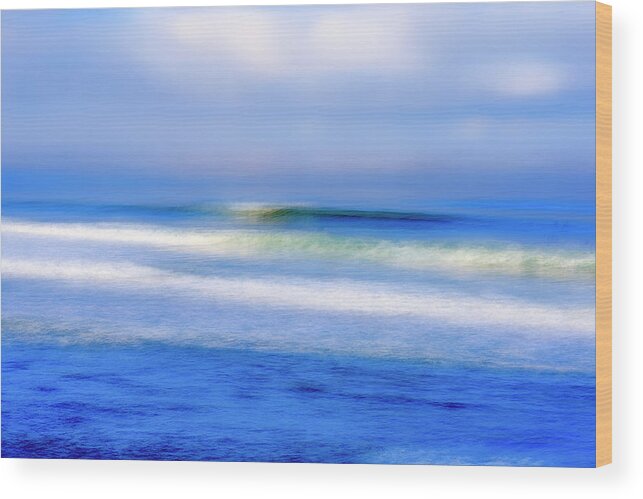 San Diego Wood Print featuring the photograph Sea Rolling In by Joseph S Giacalone
