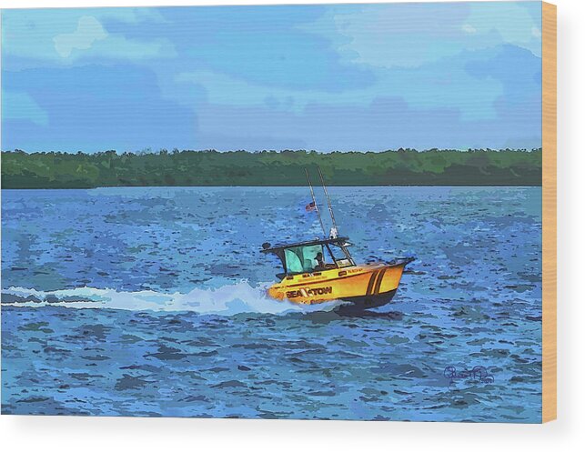 Susan Molnar Wood Print featuring the photograph Sea Tow To The Rescue by Susan Molnar