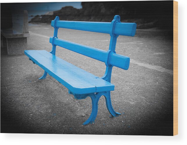 Bench Wood Print featuring the photograph Seaside Resting Place by Helen Jackson