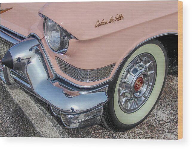 Cadillac Wood Print featuring the photograph Sedan DeVille custom by Darrell Foster