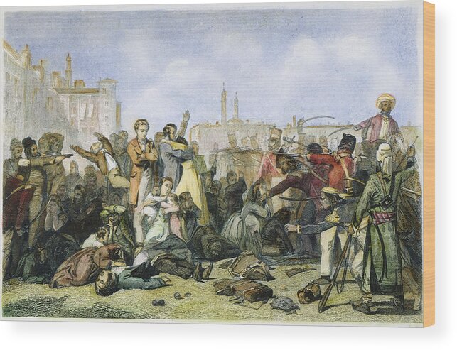 1857 Wood Print featuring the photograph Sepoy Mutiny, 1857 by Granger