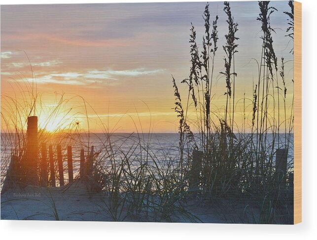 Outer Banks Wood Print featuring the photograph September 27th OBX Sunrise by Barbara Ann Bell