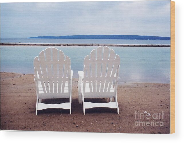 Beach Chair Wood Print featuring the photograph Serenity by Crystal Nederman