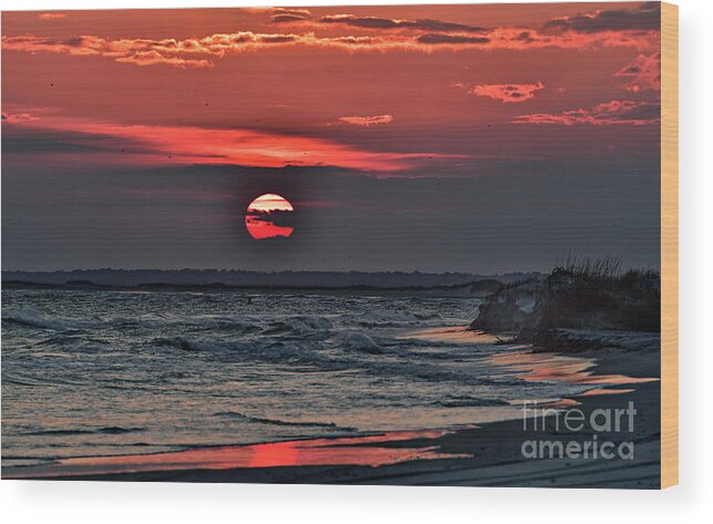 Sunset Wood Print featuring the photograph Serenity Point by DJA Images