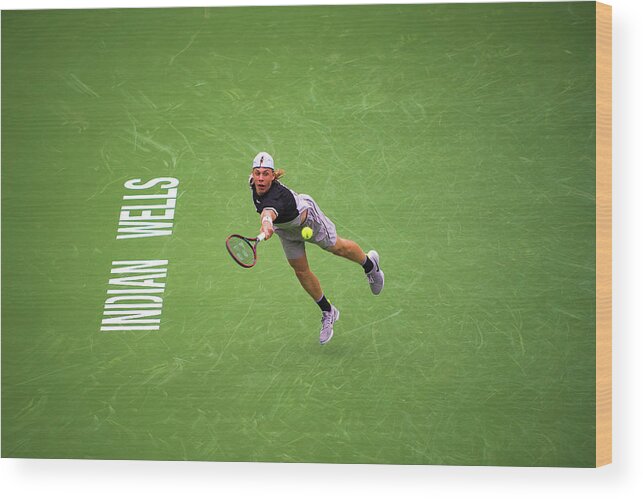 Tennis Wood Print featuring the photograph Shapovalov by Bill Cubitt