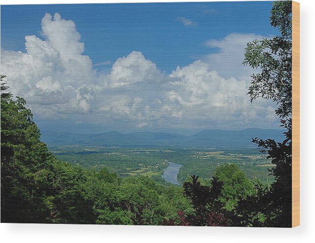 Coulds Wood Print featuring the photograph Shenandoah Valley June Skies by Lara Ellis