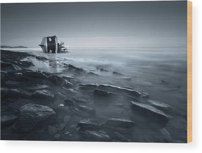 Boat Wood Print featuring the photograph Shipwreck by Inigo Barandiaran