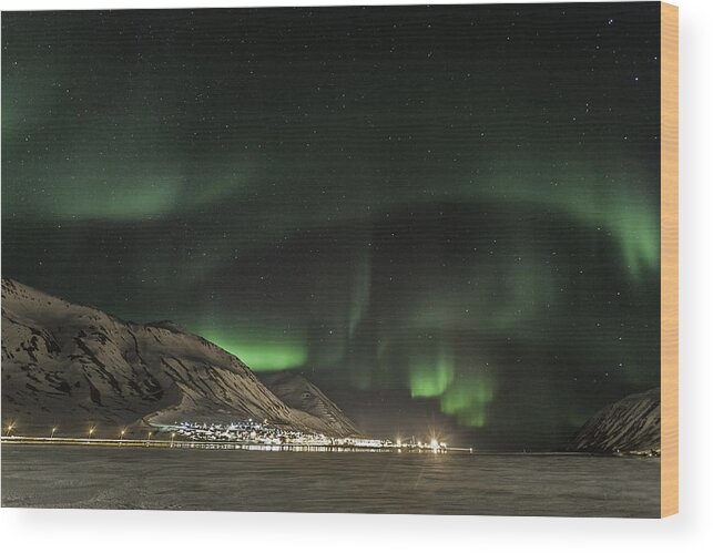 Siglufjordur Wood Print featuring the photograph Siglufjordur by Frodi Brinks