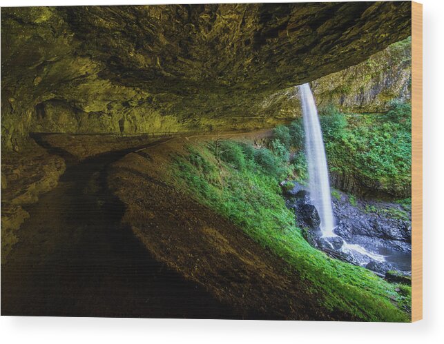 Falls Wood Print featuring the photograph Silver Falls North Falls by Pelo Blanco Photo