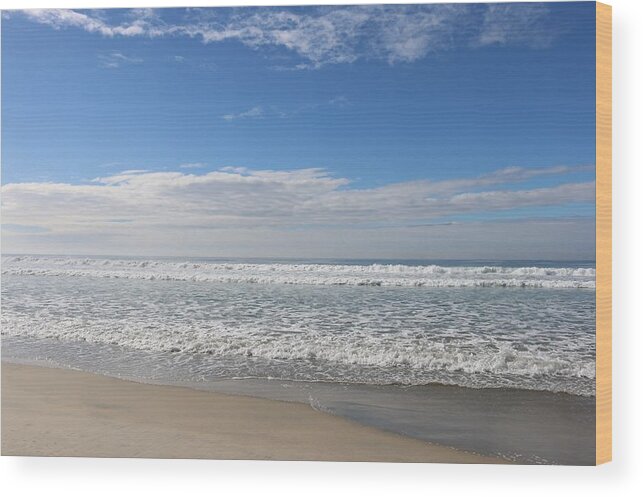 Ocean Wood Print featuring the photograph Silver Strand State Beach by Christy Pooschke