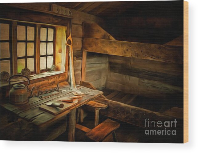 Simple Life Wood Print featuring the digital art Simple Life by Eva Lechner