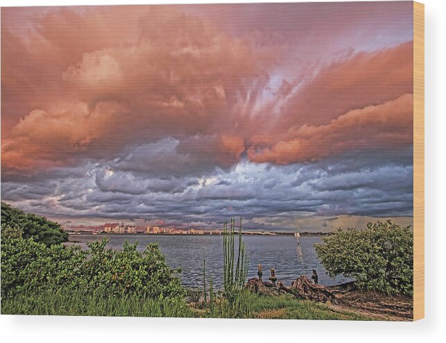Storm Clouds Wood Print featuring the photograph Sky Drama by HH Photography of Florida