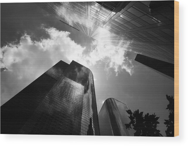 Street Photography Wood Print featuring the photograph Skyline by Jeffrey Ommen