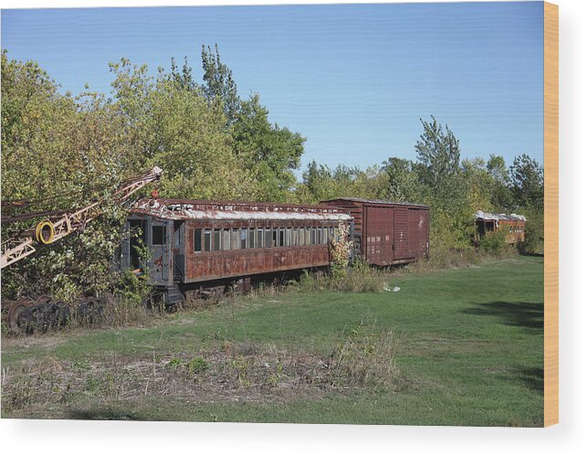 Train Wood Print featuring the photograph Sleepers by Gary Gunderson