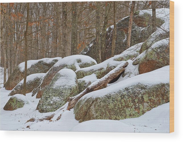 Rocks Wood Print featuring the photograph Sleeping Elephants by Robert Charity