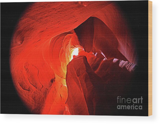  Wood Print featuring the digital art Slot Canyon 1 by Darcy Dietrich