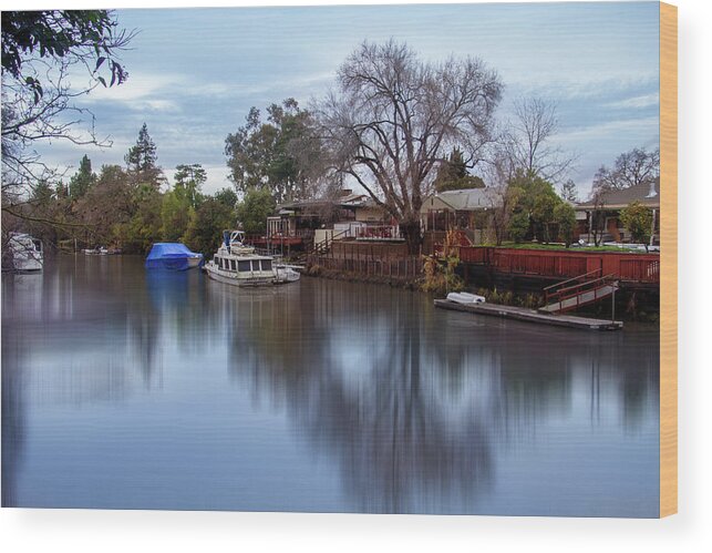 Canal Wood Print featuring the digital art Smith Canal by Terry Davis