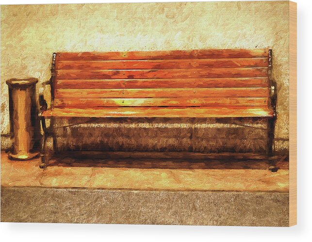 Photograph Wood Print featuring the photograph Smoker's Bench by Reynaldo Williams