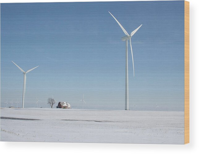 Snow Turbines Wood Print featuring the photograph Snow Turbines by Dylan Punke