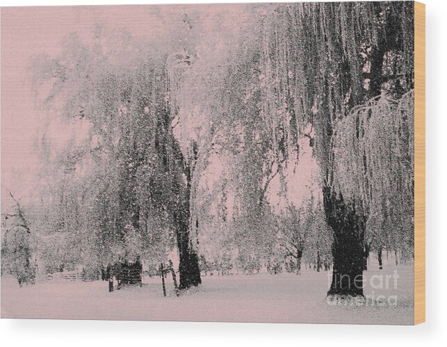 Snowy Sunday Wood Print featuring the photograph Snowing again by Julie Lueders 