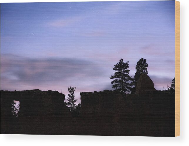 Silhouette Wood Print featuring the photograph So It Began by Mike McMurray