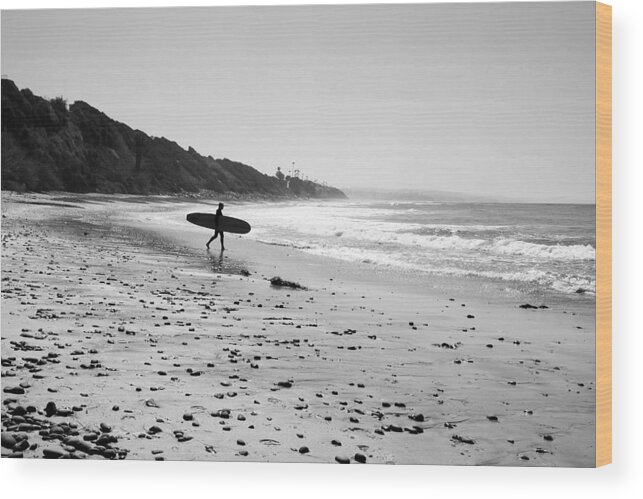 Surfing Wood Print featuring the photograph Solitude by Jeffrey Ommen
