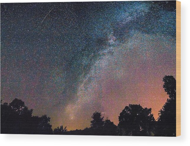 Arkansas Wood Print featuring the photograph South Fork Milky Way by Micah Goff