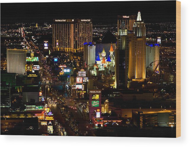 Nevada Wood Print featuring the photograph South Las Vegas Strip by James Marvin Phelps