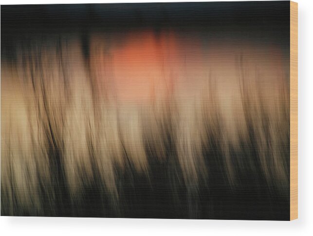 Abstract Expressionism Wood Print featuring the photograph Southwestern Sunset by Marilyn Hunt