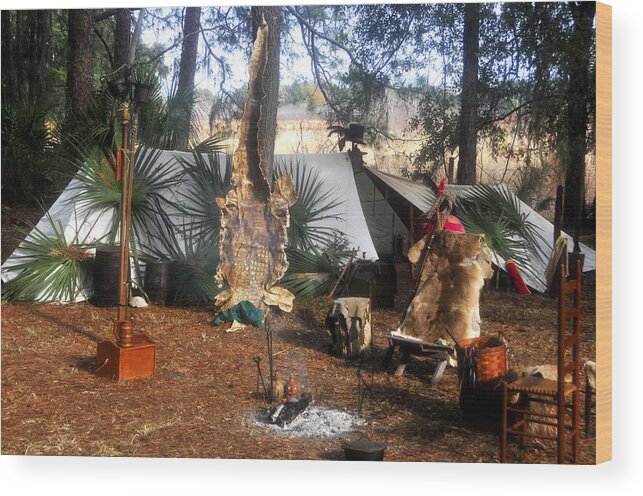 Seminole Indian Camp Wood Print featuring the photograph Sp20 by David Lee Thompson