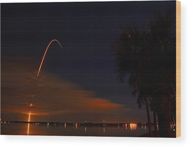 Cygnus Spacecraft Wood Print featuring the photograph Space Station Bound by Ben Prepelka