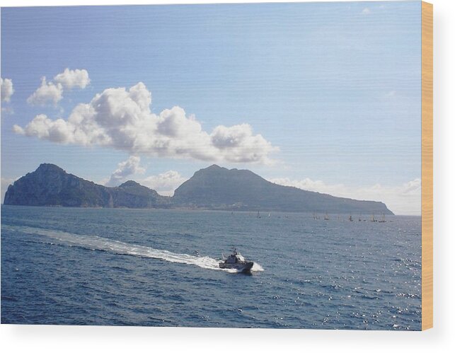 Speed Wood Print featuring the photograph Speed at Sea Capri by Piety Dsilva