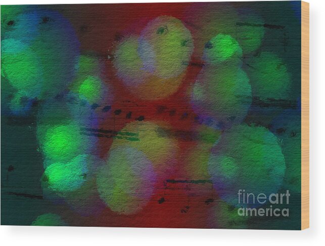 Music Wood Print featuring the digital art Spherical Serenade by Lon Chaffin