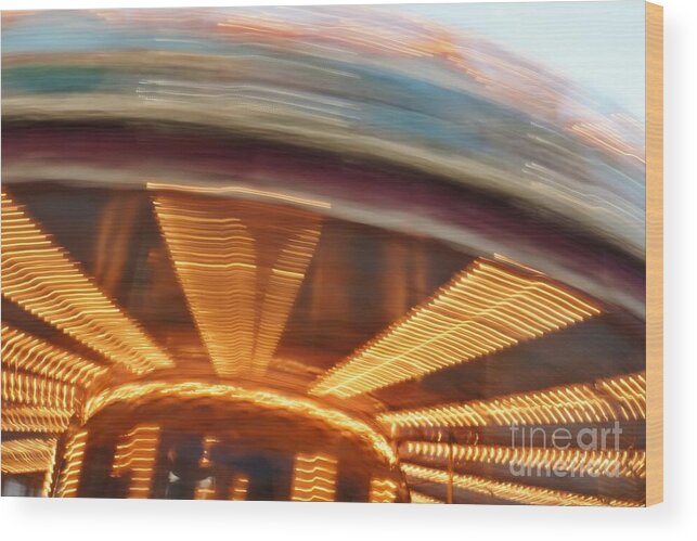 Carousel Wood Print featuring the photograph Spin by Patricia Strand