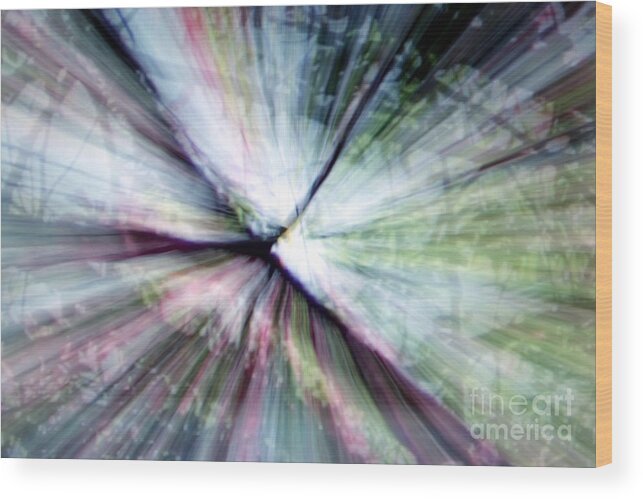 Abstract Wood Print featuring the photograph Splintered Light by Balanced Art