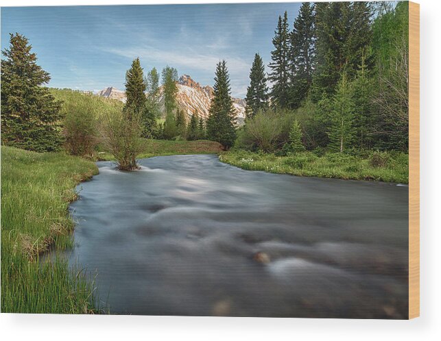 Stream Wood Print featuring the photograph Spring Melt by Denise Bush