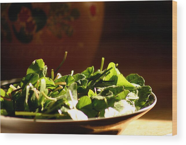 Diet Wood Print featuring the photograph Spring menu by Emanuel Tanjala