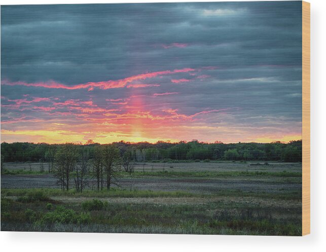  Wood Print featuring the photograph Spring Sunset by Dan Hefle