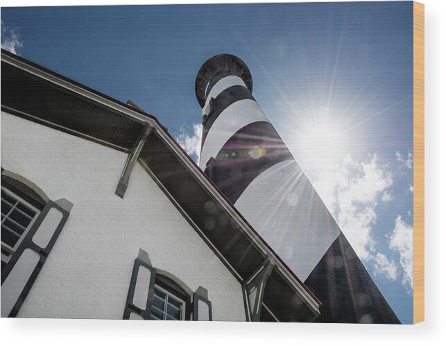 Lighthouse Wood Print featuring the photograph St. Augustine Lighthouse, Florida by Mitch Spence